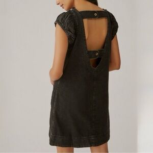 Pilcro Ruffle-Shoulder Utility Mini Dress NWT